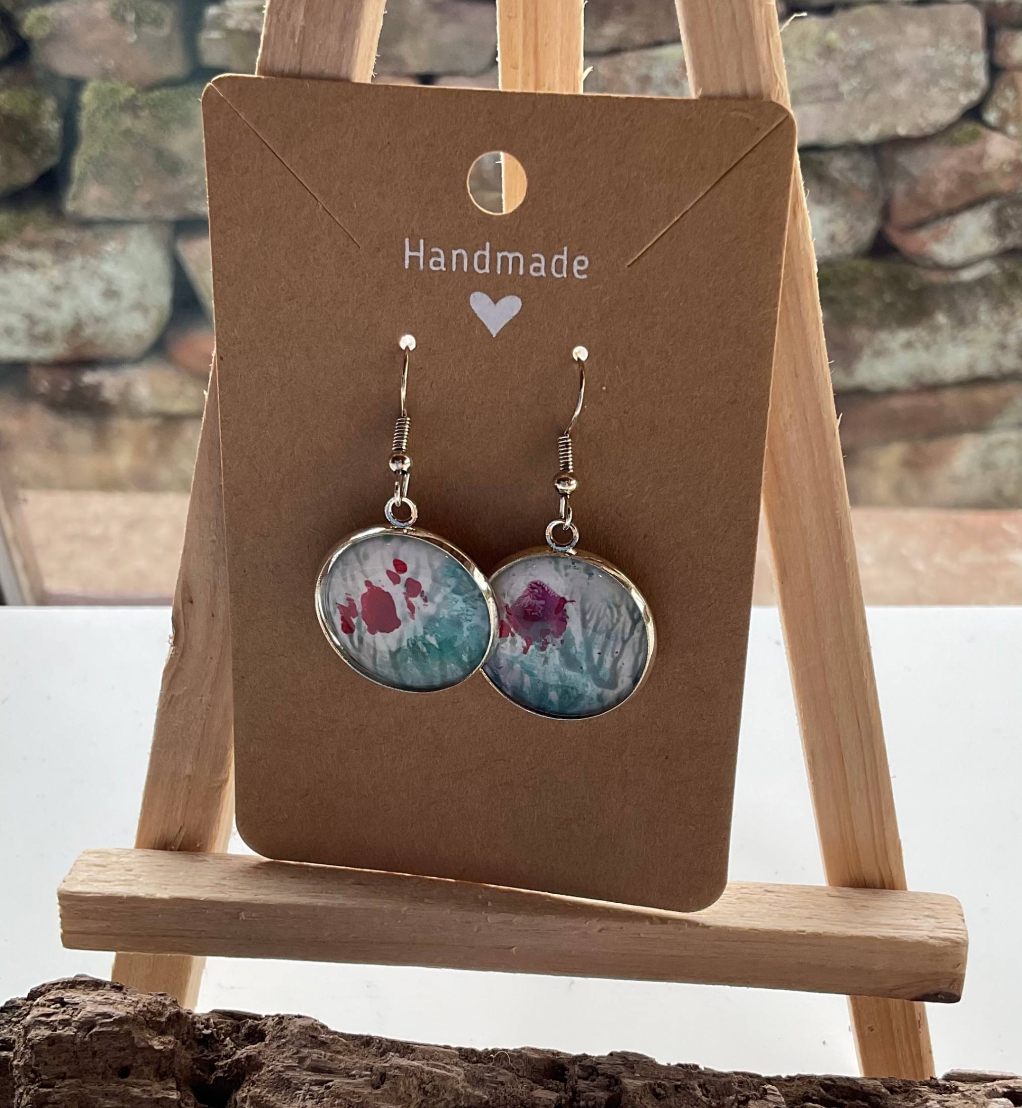 Encaustic Abstract Earrings - Image 19