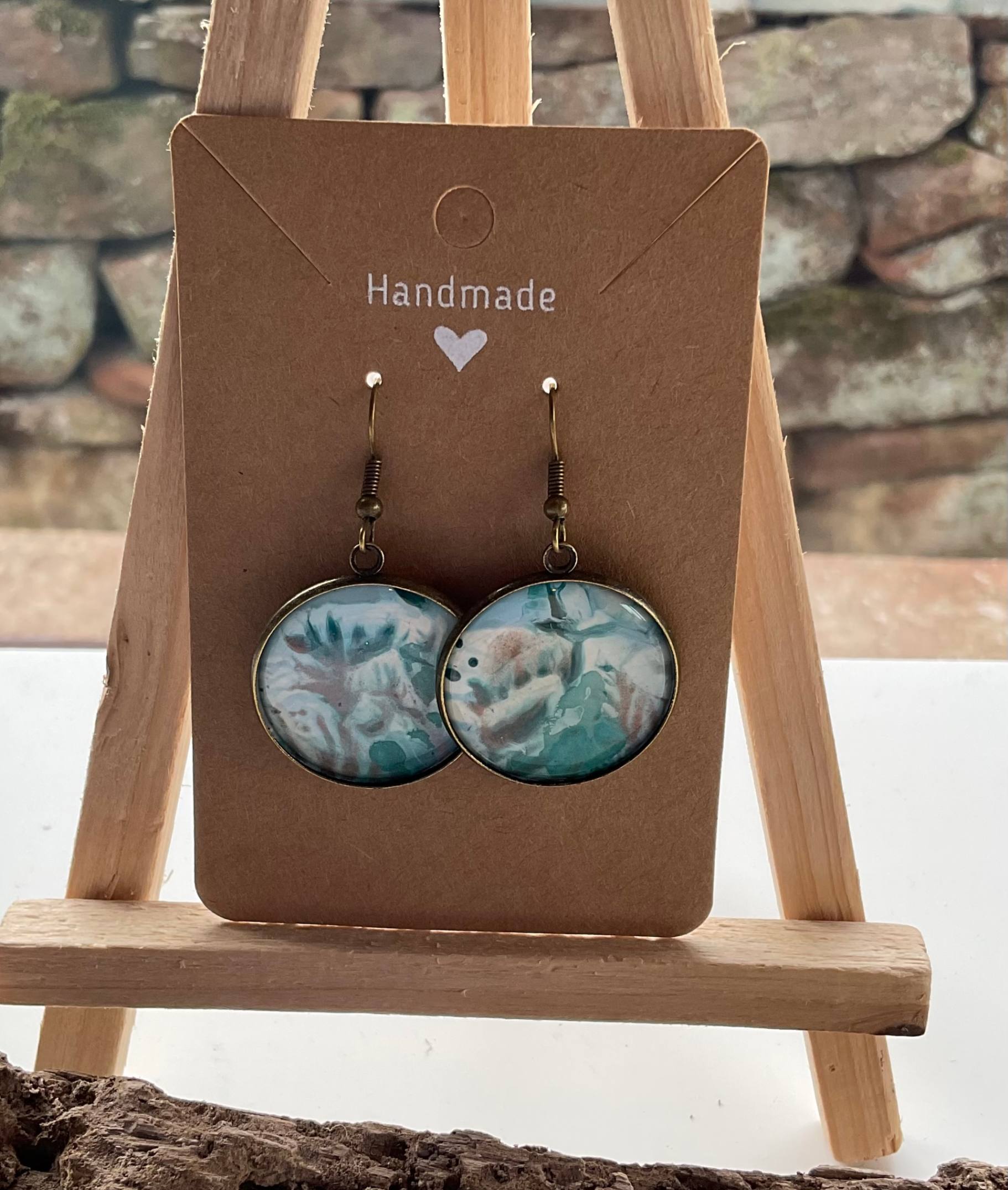 Encaustic Abstract Earrings - Image 18