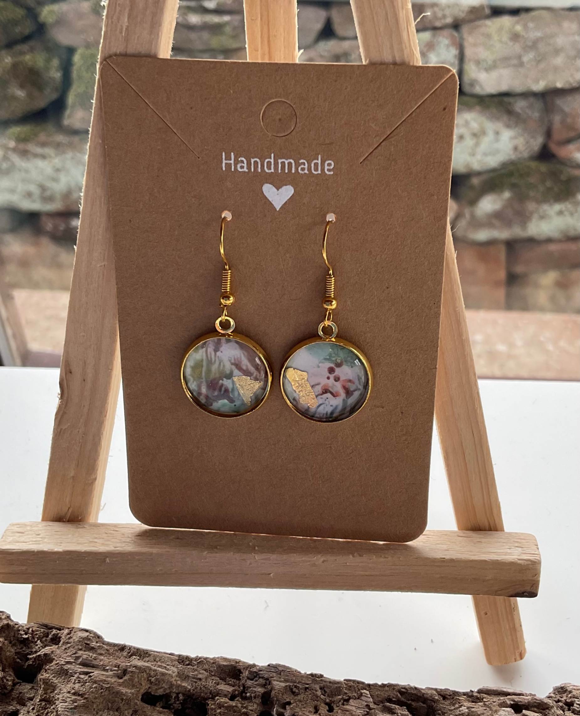 Encaustic Abstract Earrings - Image 17