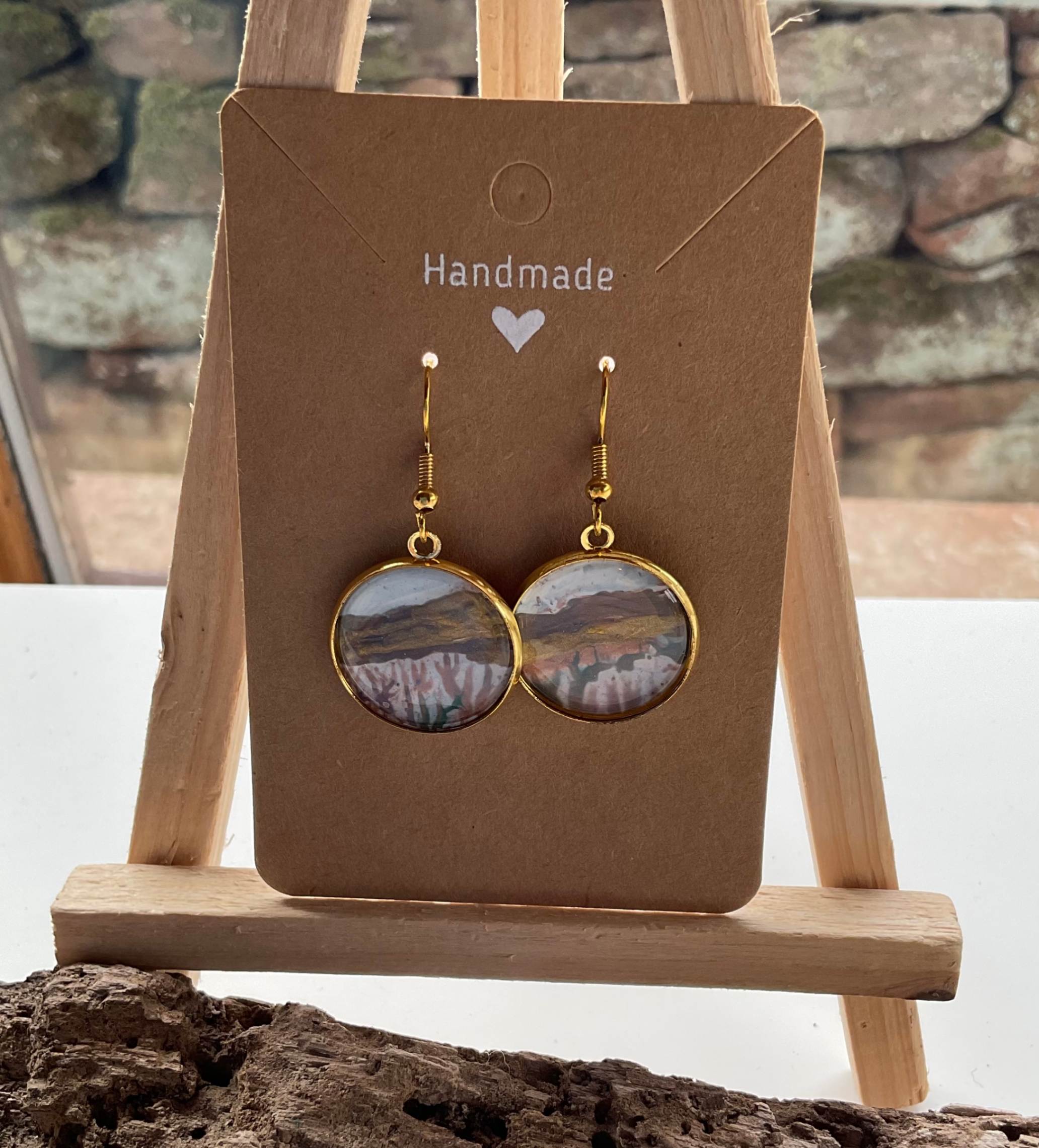 Encaustic Abstract Earrings - Image 16