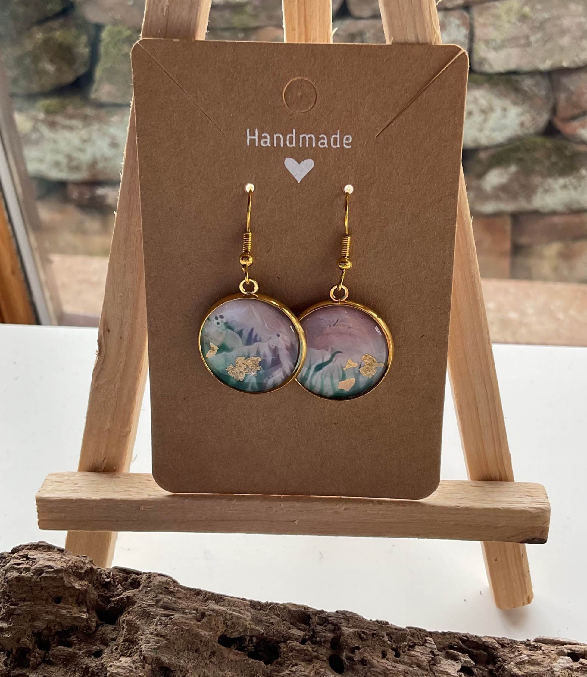 Encaustic Abstract Earrings - Image 15