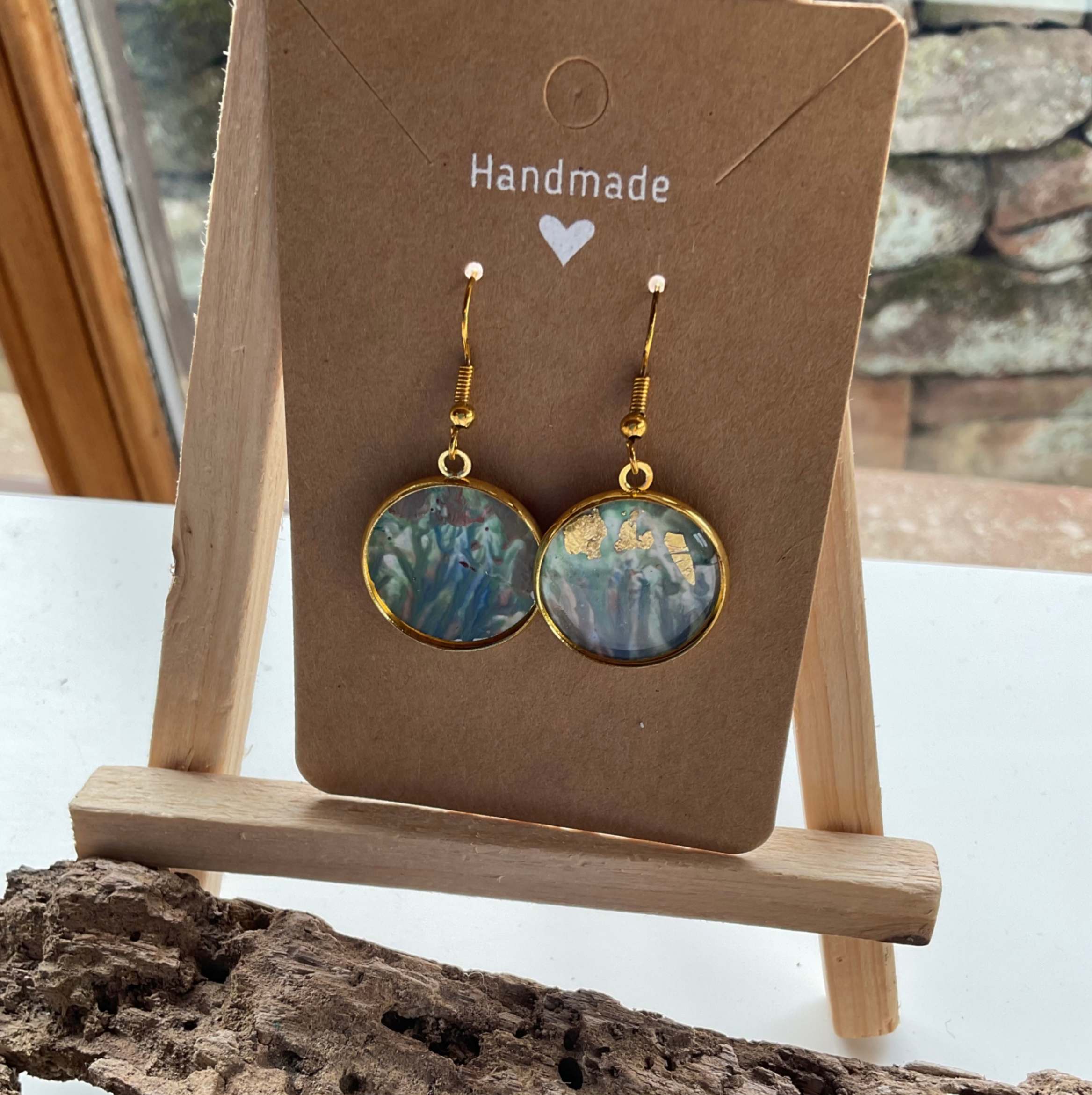 Encaustic Abstract Earrings - Image 14