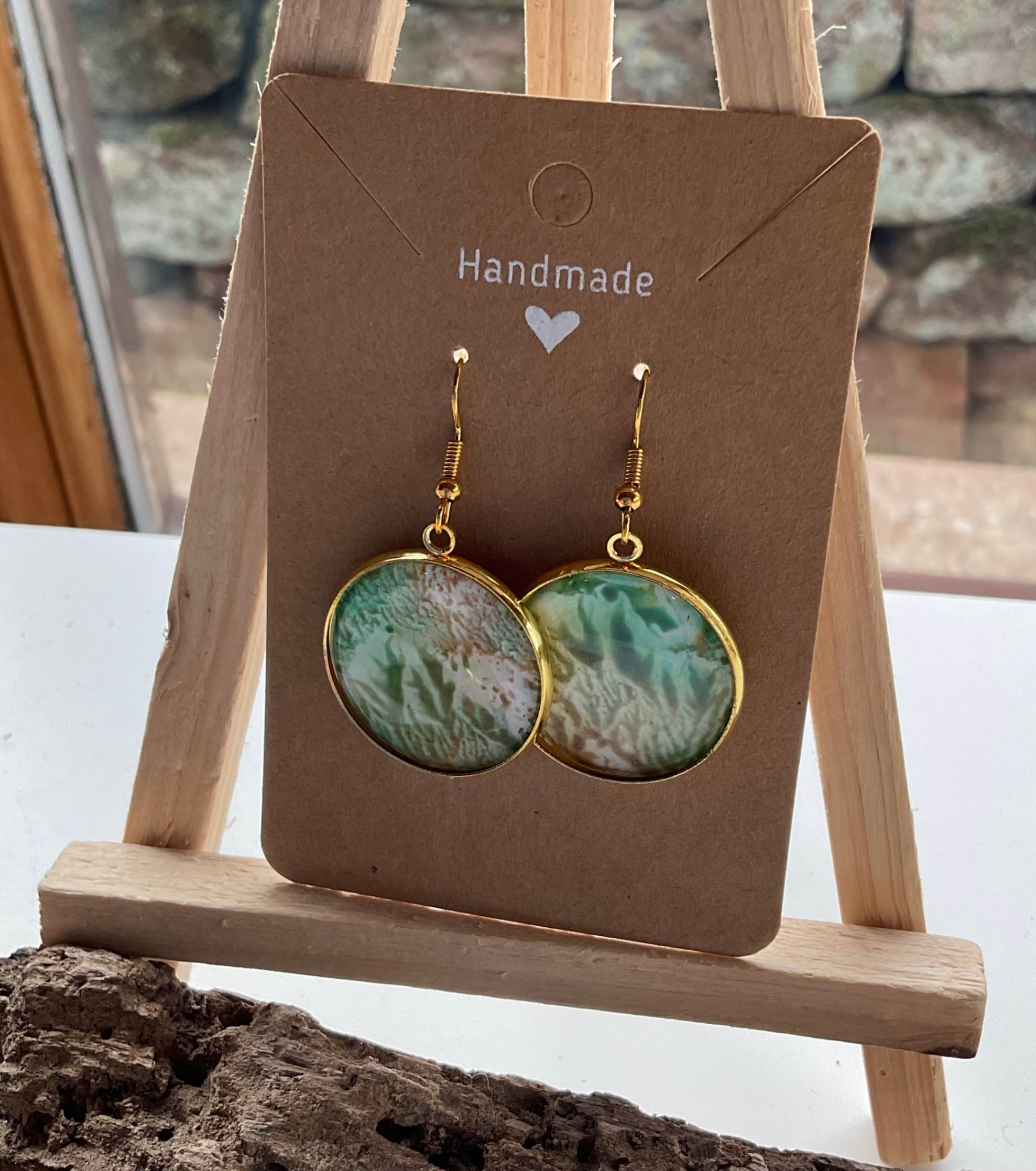 Encaustic Abstract Earrings - Image 13