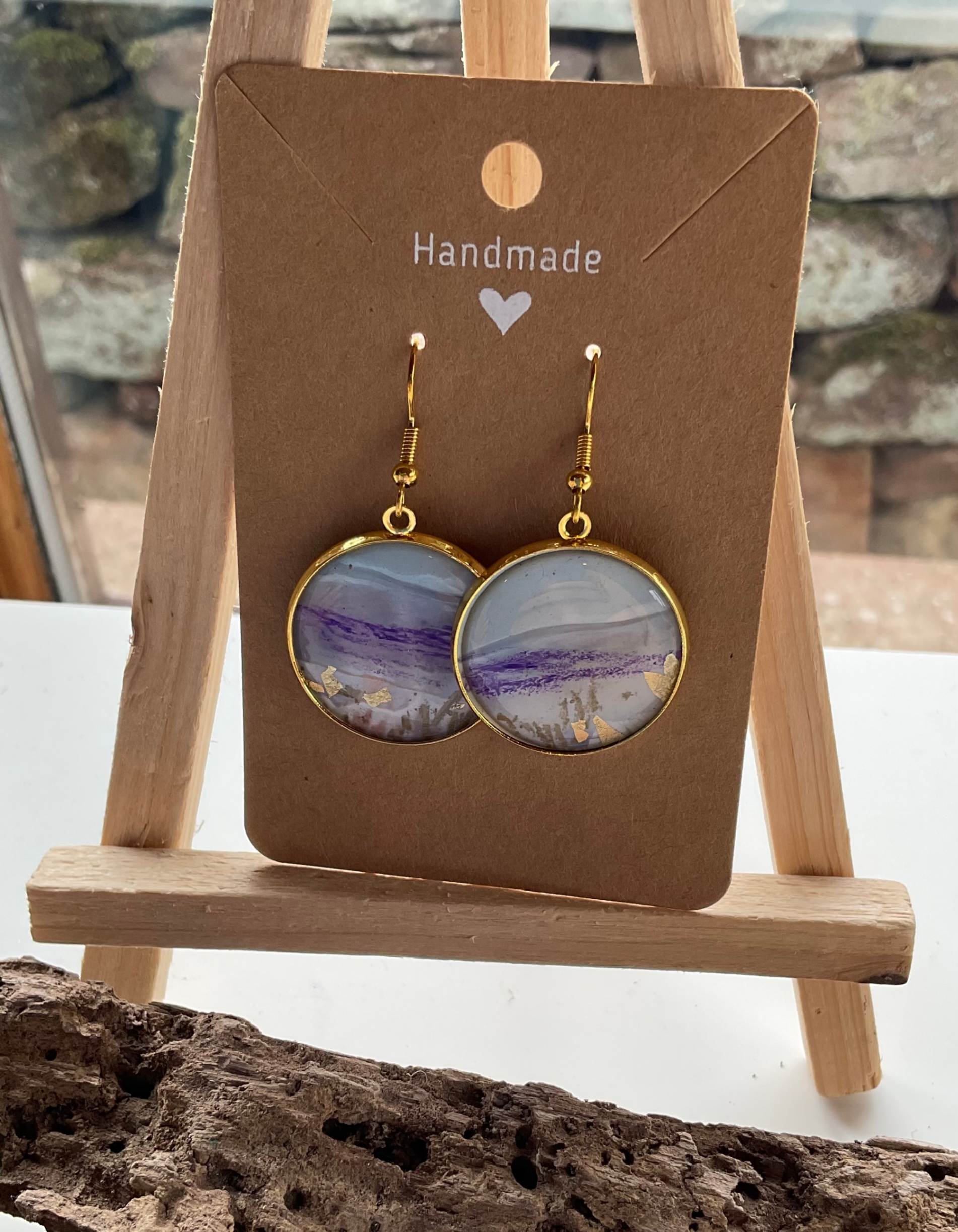 Encaustic Abstract Earrings - Image 12