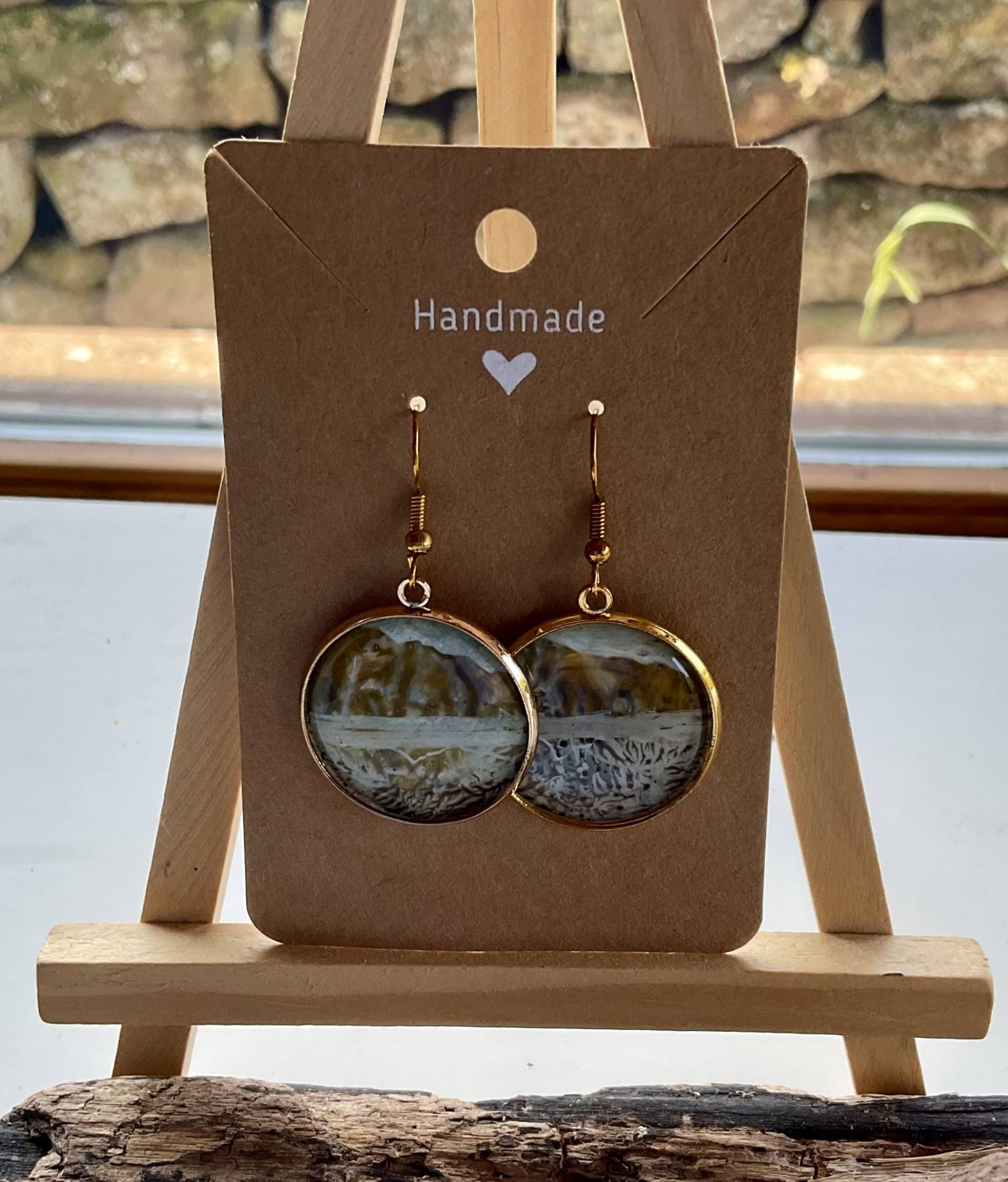 Encaustic Abstract Earrings - Image 9