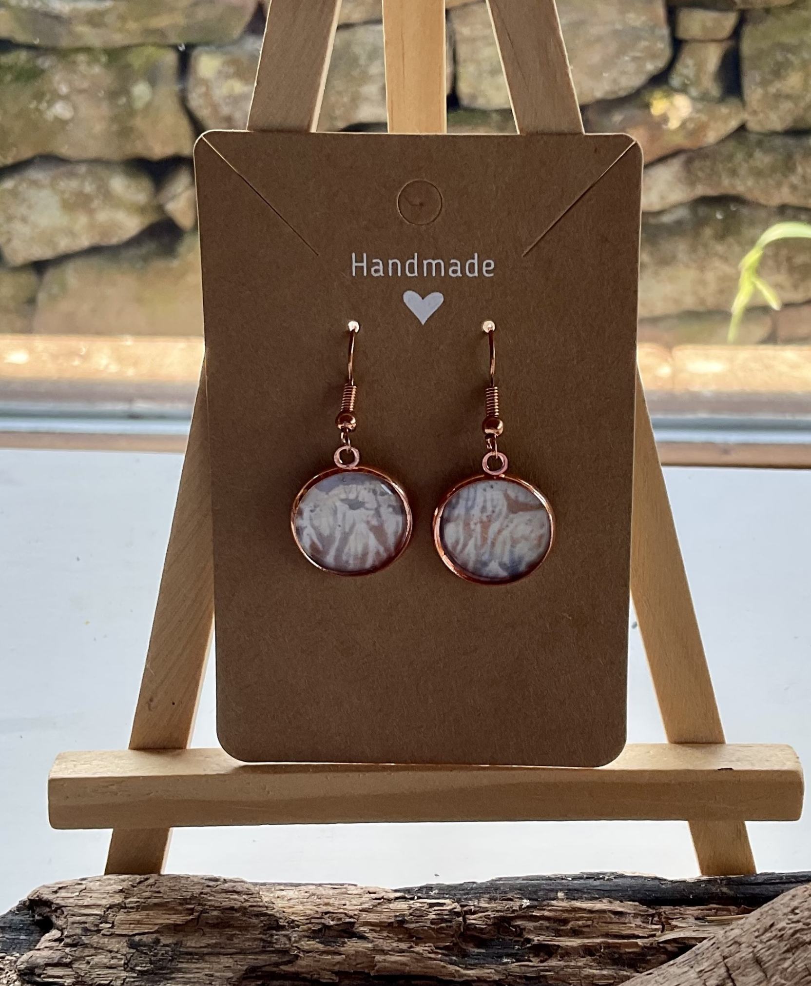 Encaustic Abstract Earrings - Image 8