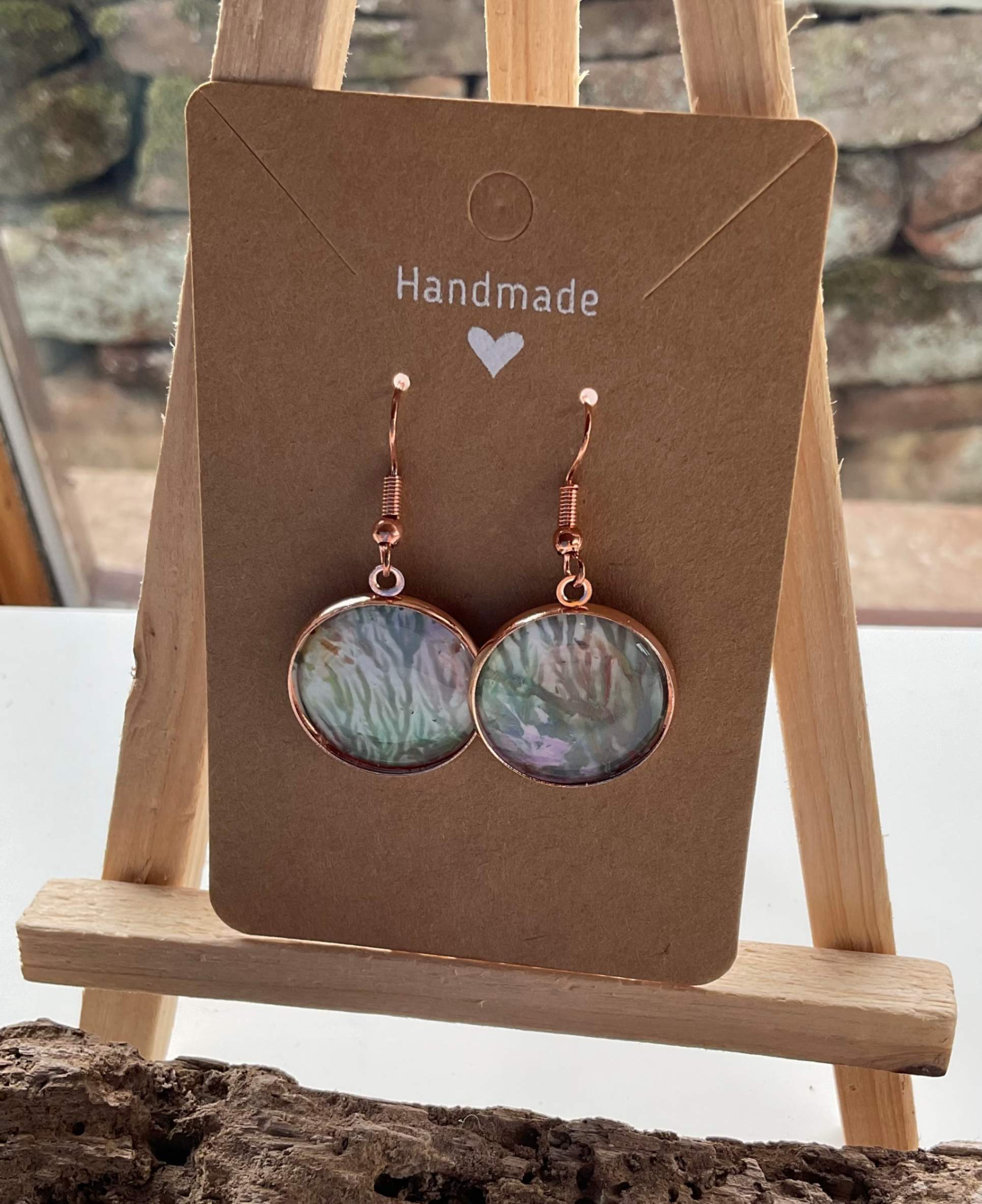 Encaustic Abstract Earrings - Image 6