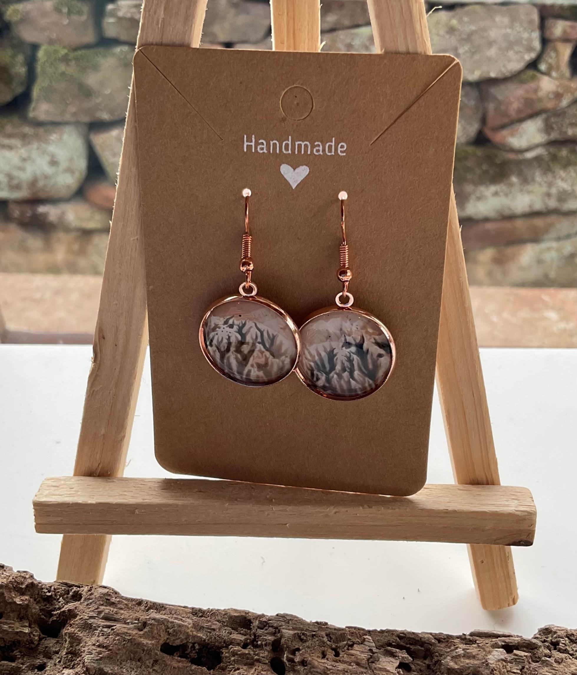 Encaustic Abstract Earrings - Image 5